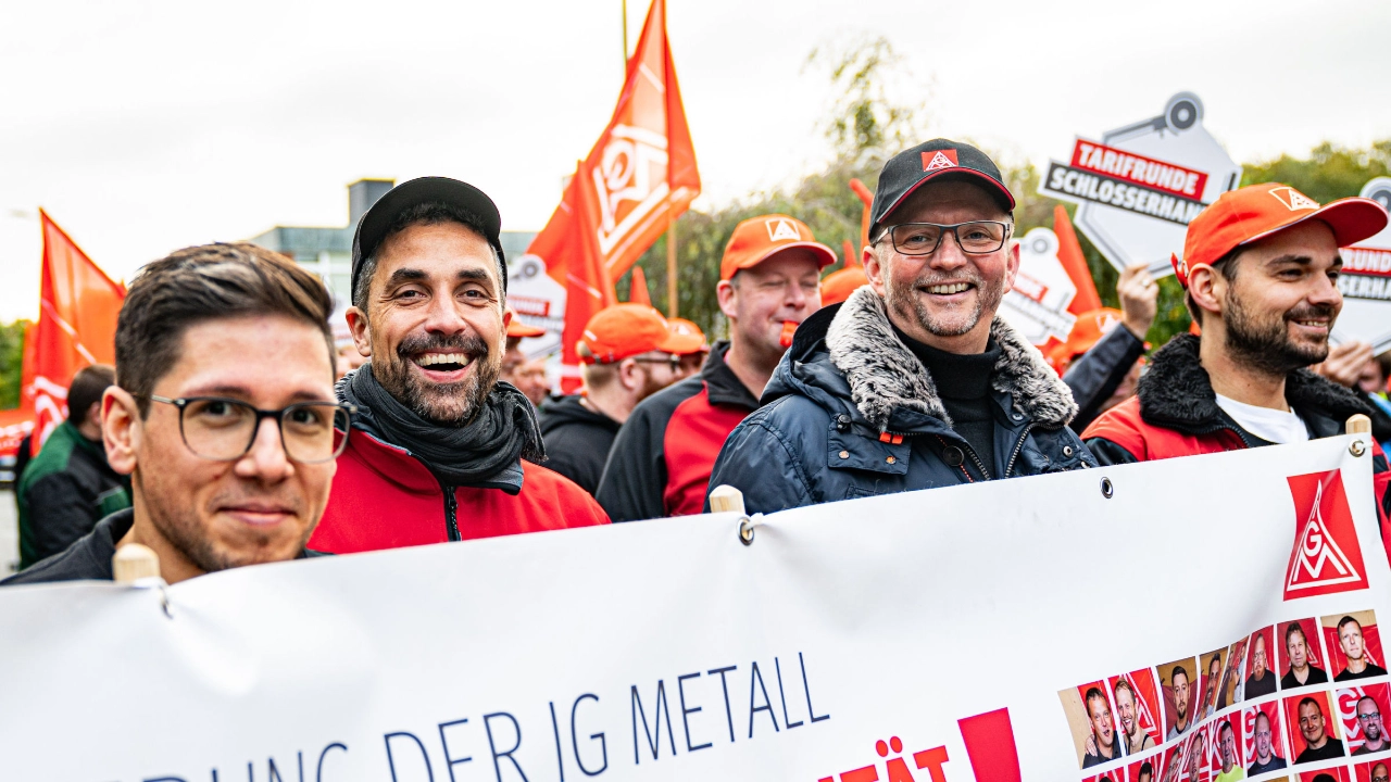 Warnstreik Schlosserhandwerk in Lübbecke/NRW
