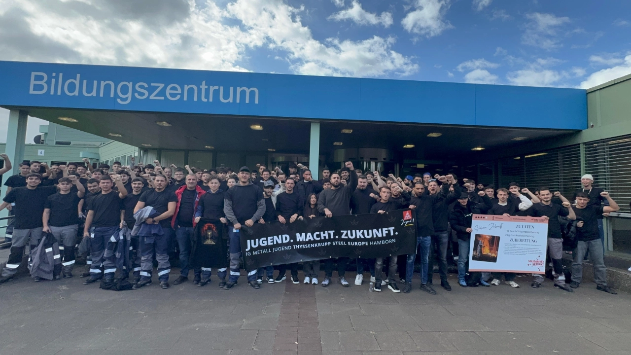 Forderungsübergabe der Eisen- und Stahlindustrie
