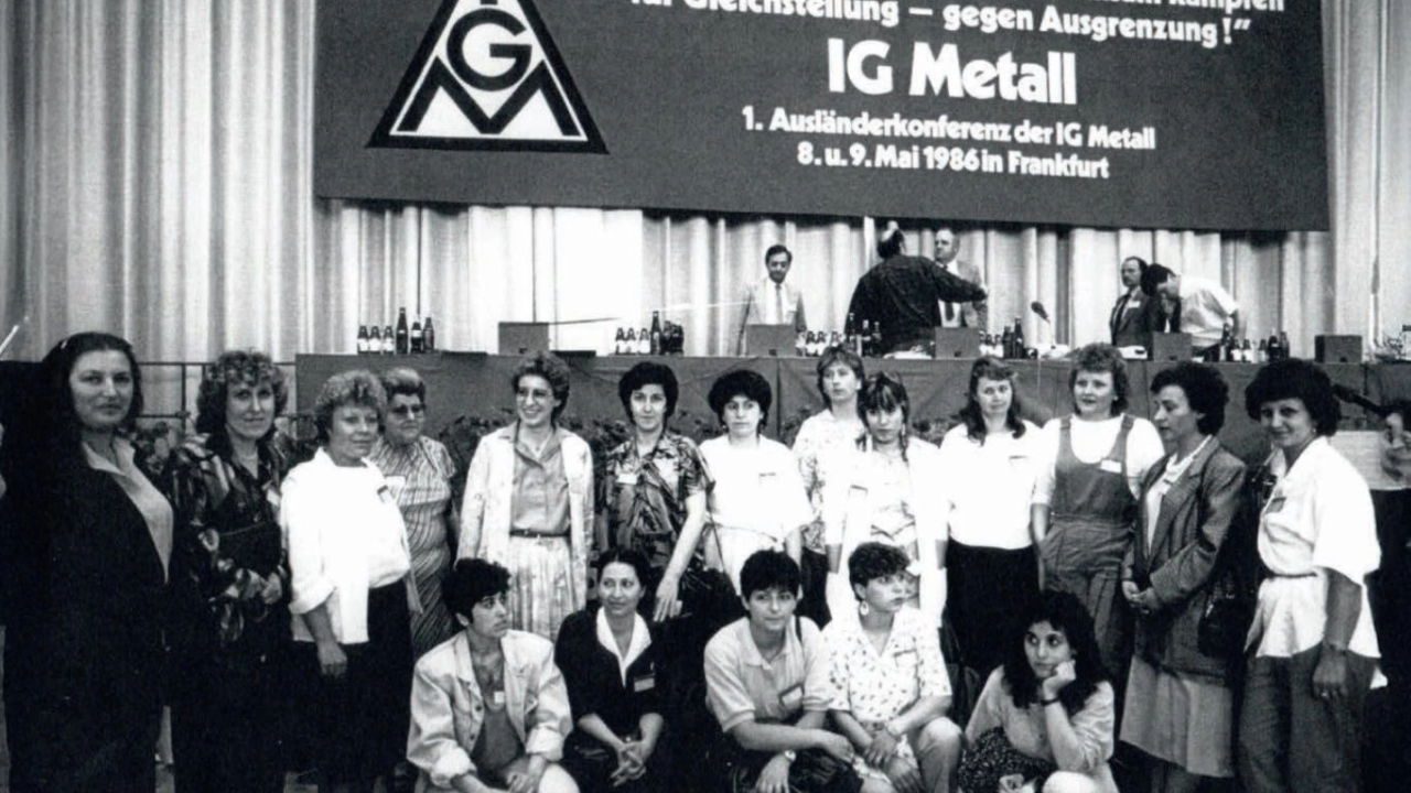 Frauen bei der „Ausländerkonferenz“ der IG Metall 1986: Gemeinsam kämpfen für Gleichstellung - gegen Ausgrenzung.