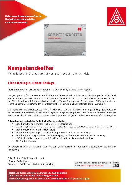 Anschreiben IG Metall Kompetenzkoffer