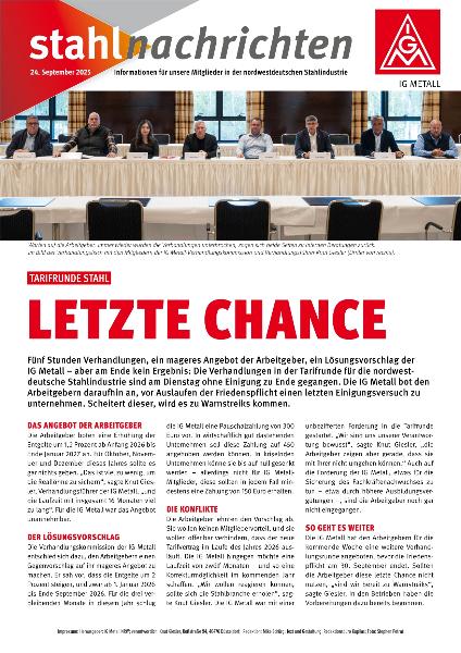 Flugblatt nach der dritten Tarifverhandlung
