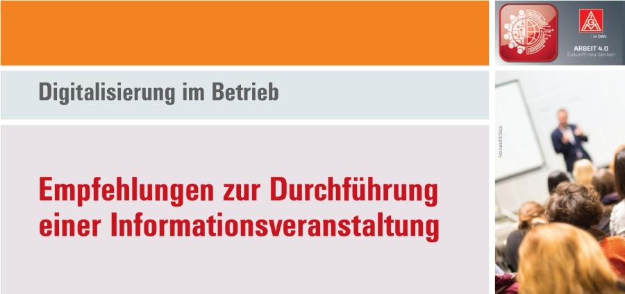 Broschüre Empfehlungen zur Durchführung einer Informationsveranstaltung